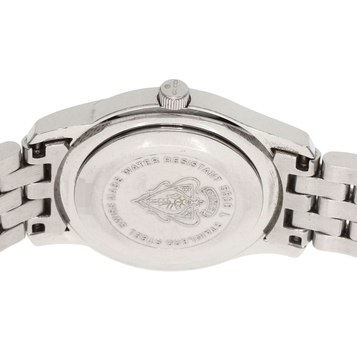 GUCCI Watches Quartz 5500L Stainless Steel , Stainless Steel Silver Round face Silver dial Women Used