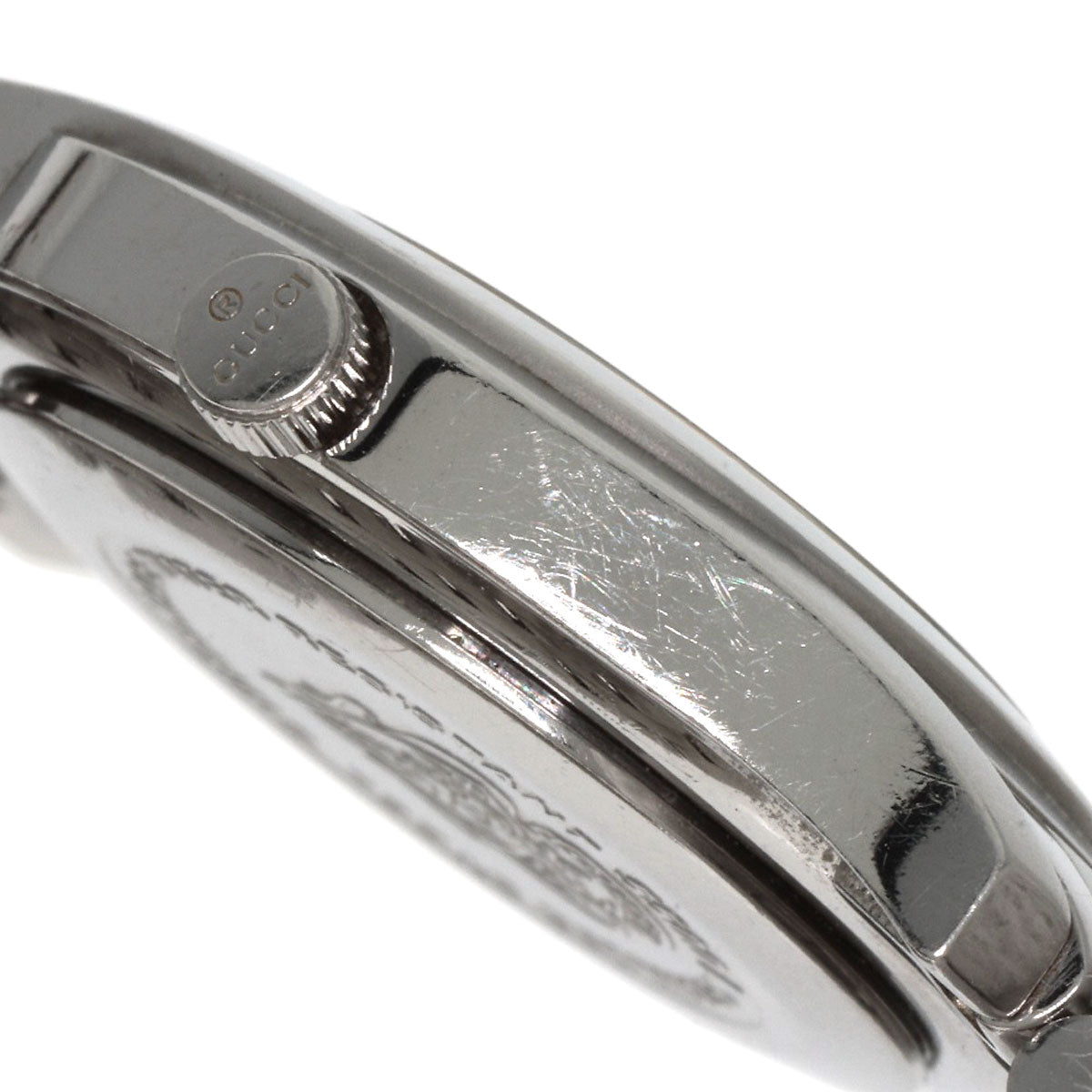 GUCCI Watches Quartz 5500L Stainless Steel , Stainless Steel Silver Round face Silver dial Women Used