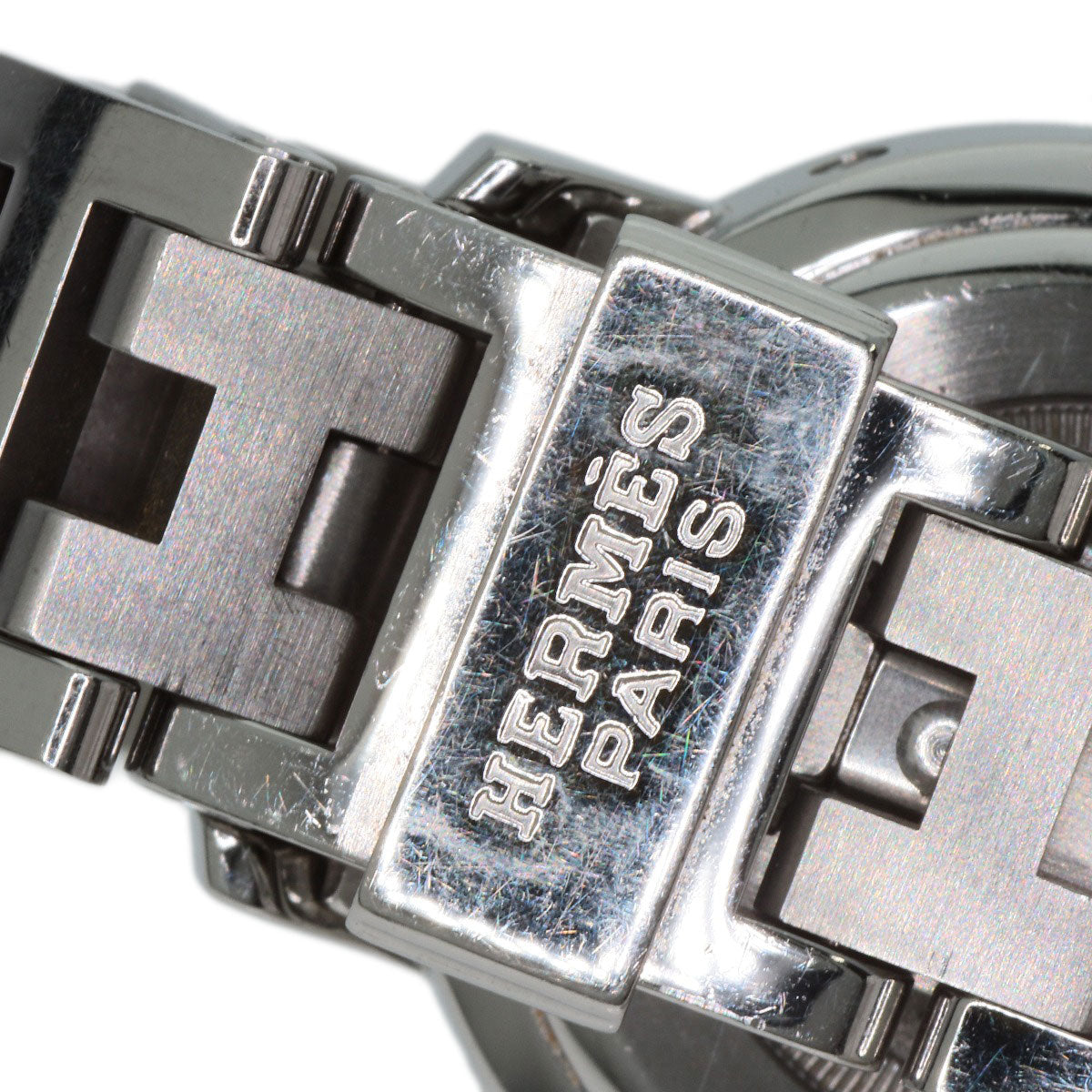 HERMES Watches Quartz CL4.210 Stainless Steel Silver Clipper pink dial