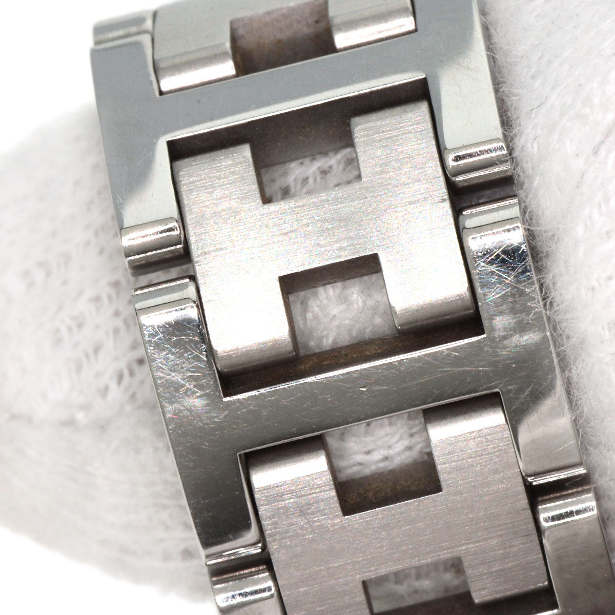 HERMES Watches Quartz CL4.210 Stainless Steel Silver Clipper pink dial