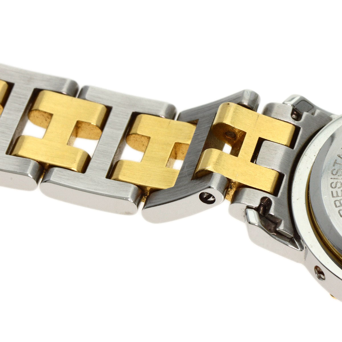 HERMES Watches Quartz CL4.220 Stainless Steel gold Clipper Old Belt Ivory dial