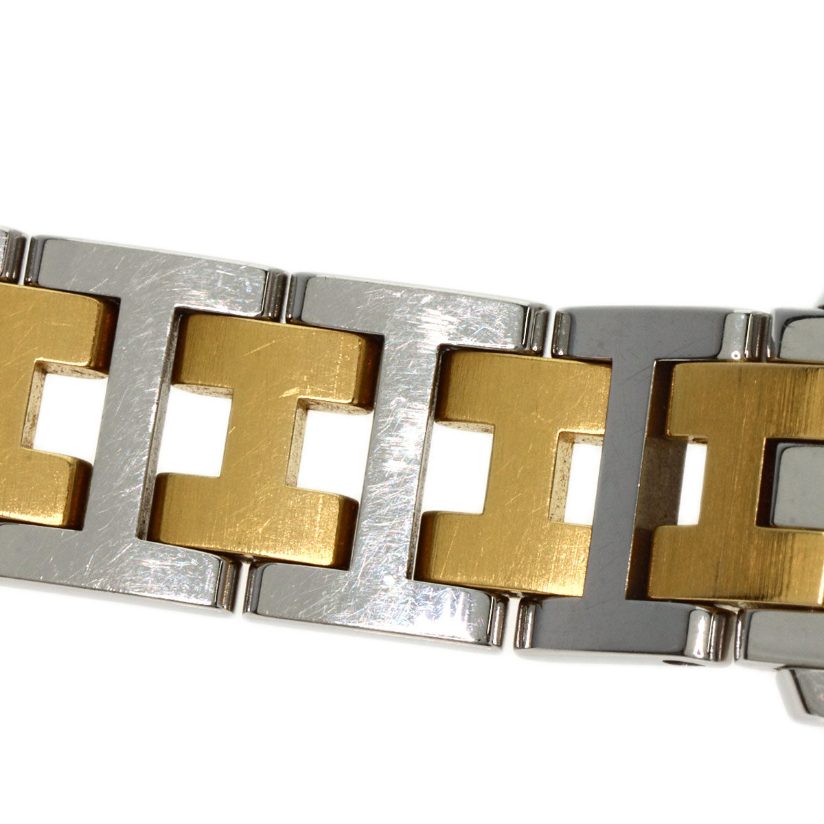 HERMES Watches Quartz CL4.220 Stainless Steel gold Clipper Old Belt Ivory dial