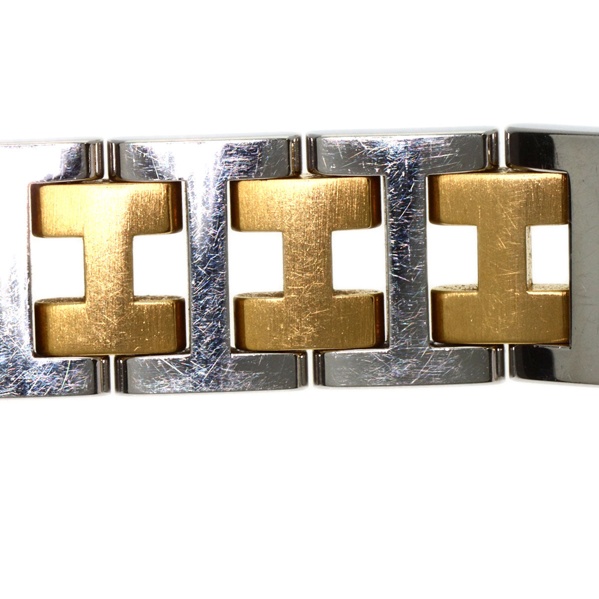 HERMES Watches Quartz CL4.220 Stainless Steel gold Clipper Old Belt Ivory dial