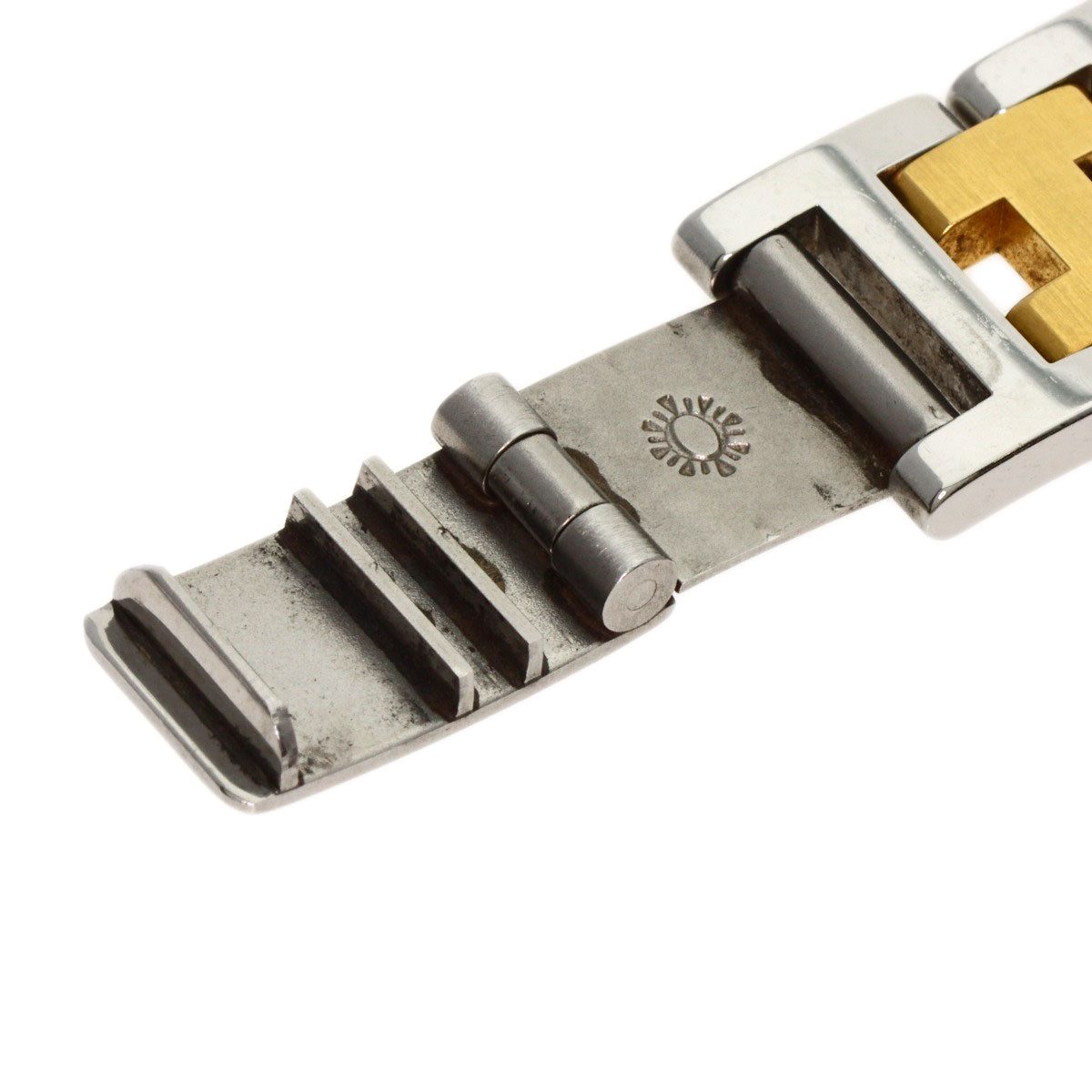 HERMES Watches Quartz CL4.220 Stainless Steel gold Clipper Old Belt Ivory dial