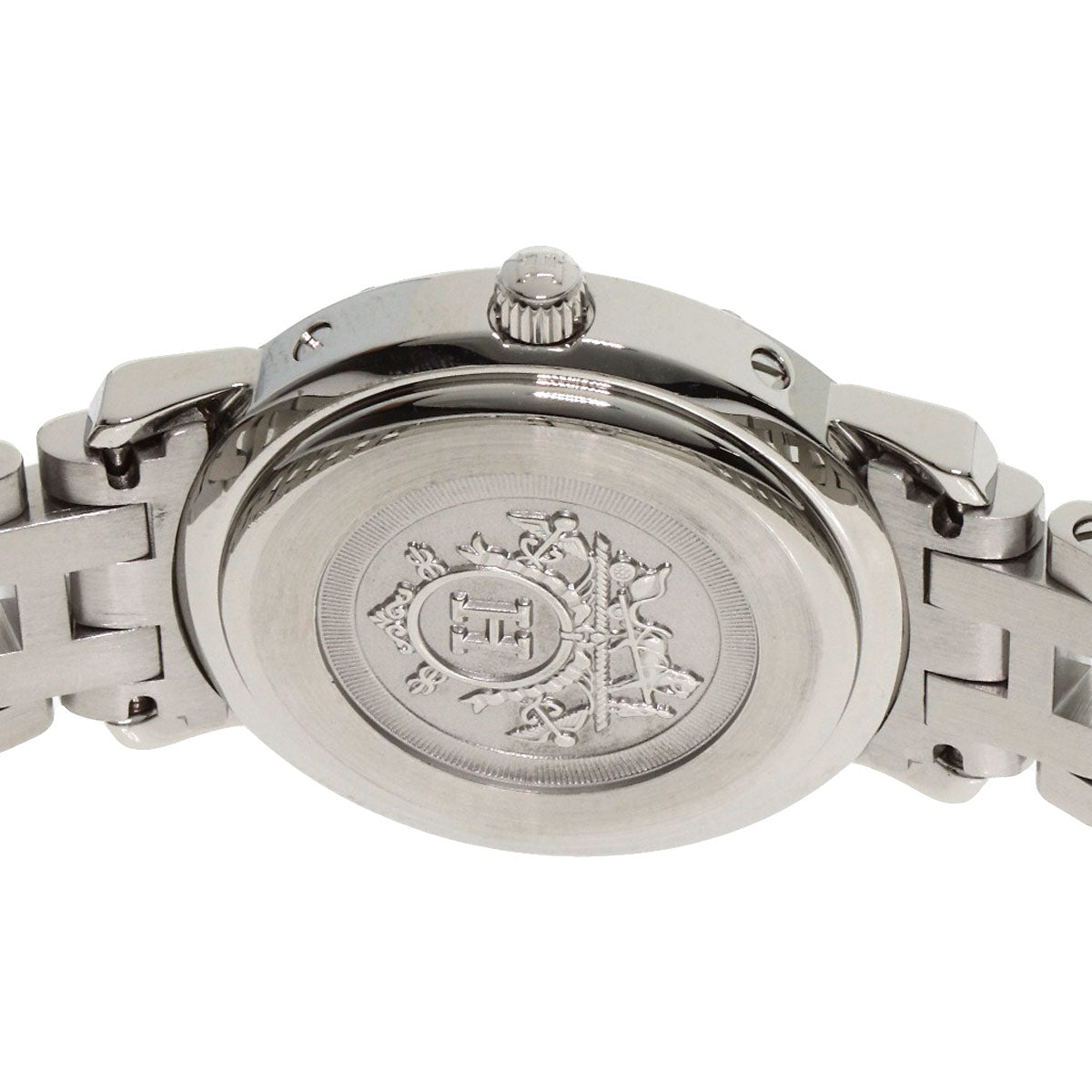 HERMES Watches Quartz CL4.210 Stainless Steel Silver Clipper Nacre New Buckle Blue shell dial