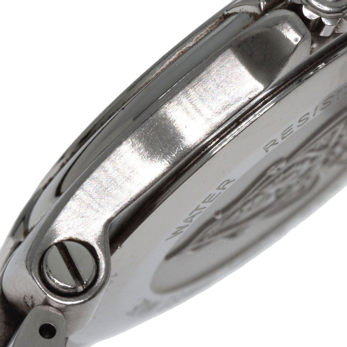 GUCCI Watches Quartz 9040M Stainless Steel , Stainless Steel Silver Double G black dial mens Used