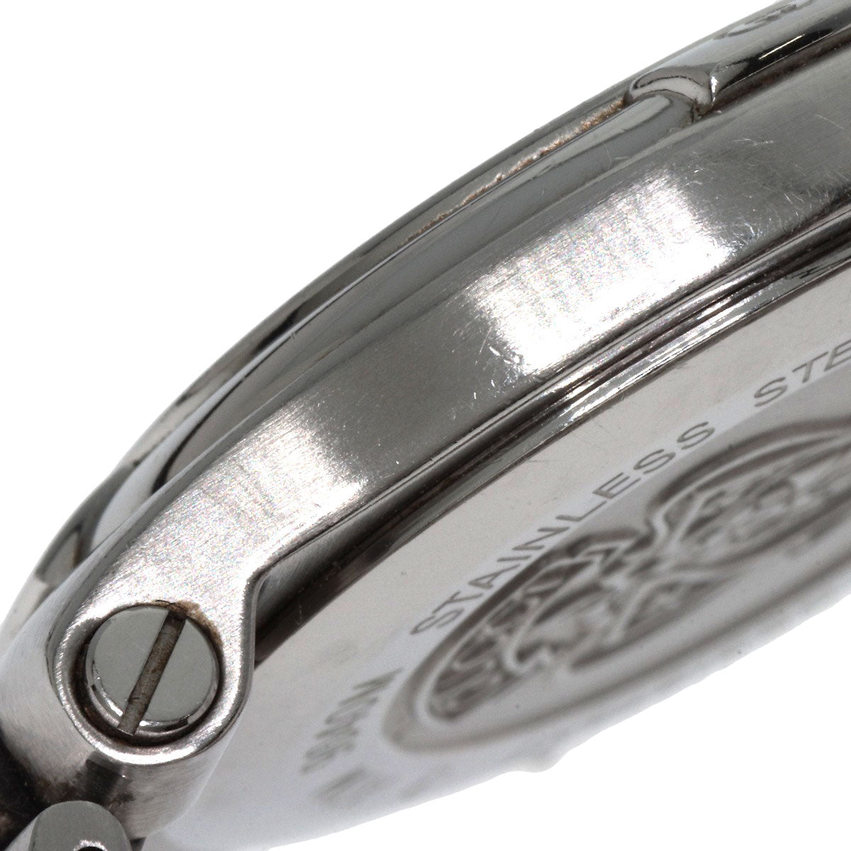 GUCCI Watches Quartz 9040M Stainless Steel , Stainless Steel Silver Double G black dial mens Used
