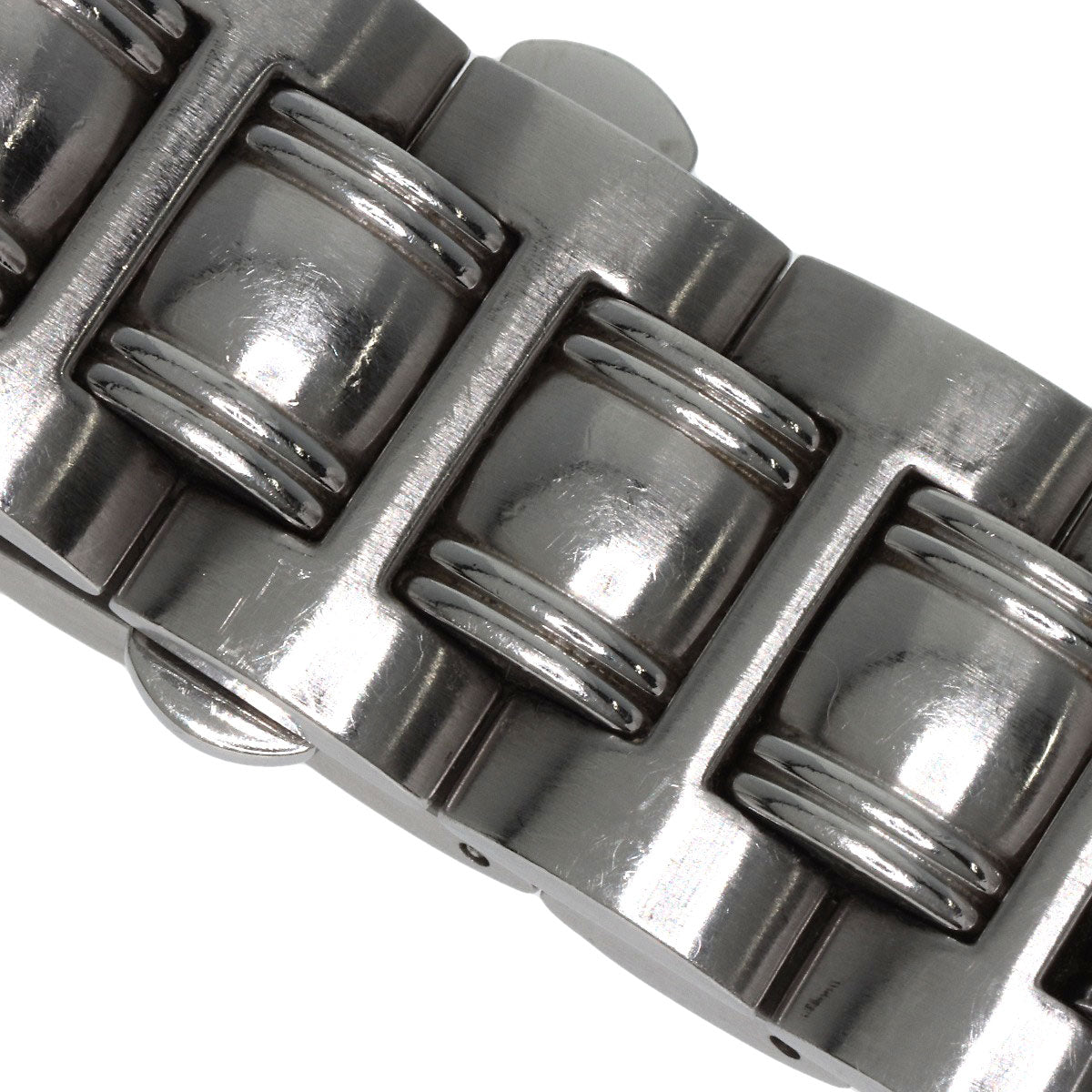 GUCCI Watches Quartz 9040M Stainless Steel , Stainless Steel Silver Double G black dial mens Used