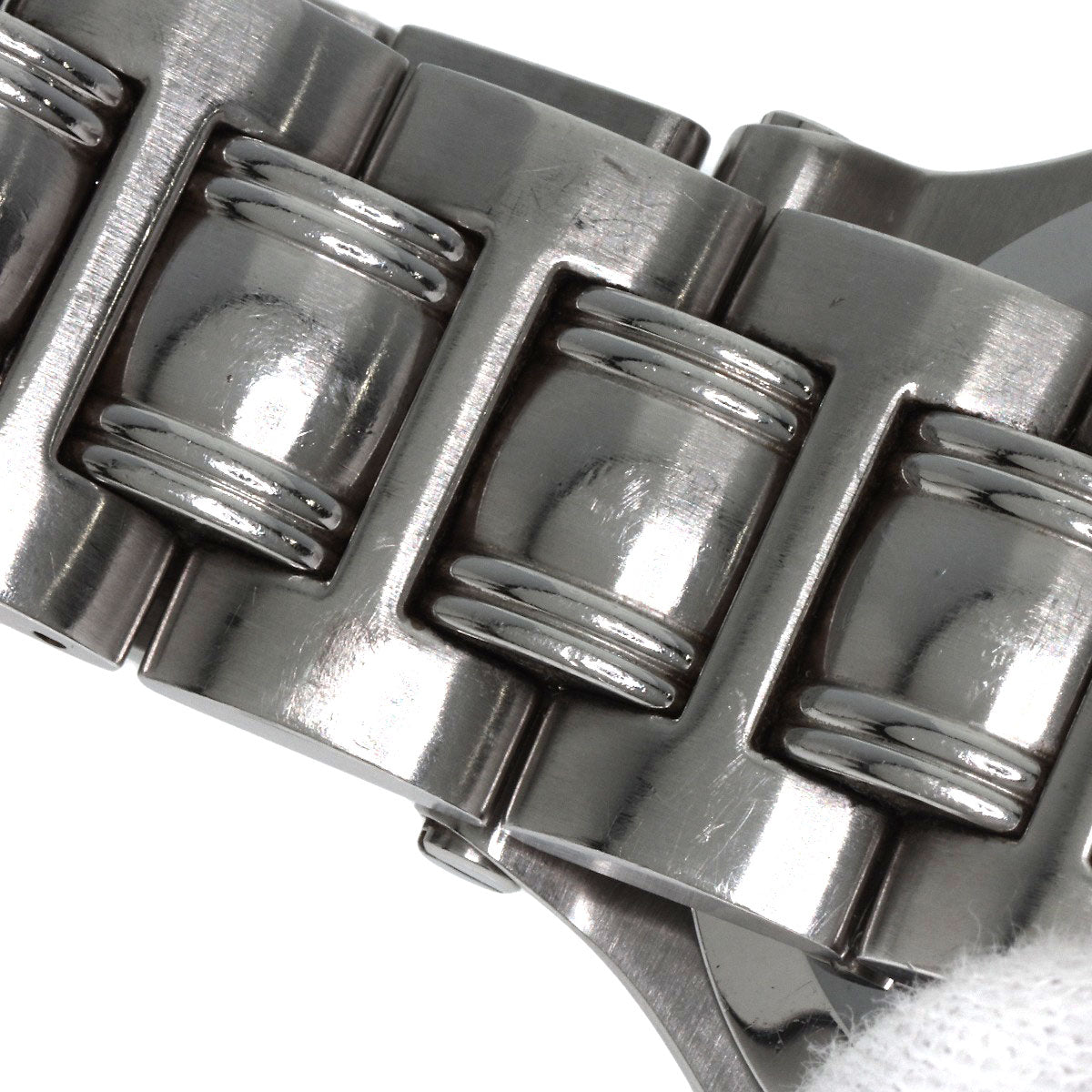GUCCI Watches Quartz 9040M Stainless Steel , Stainless Steel Silver Double G black dial mens Used