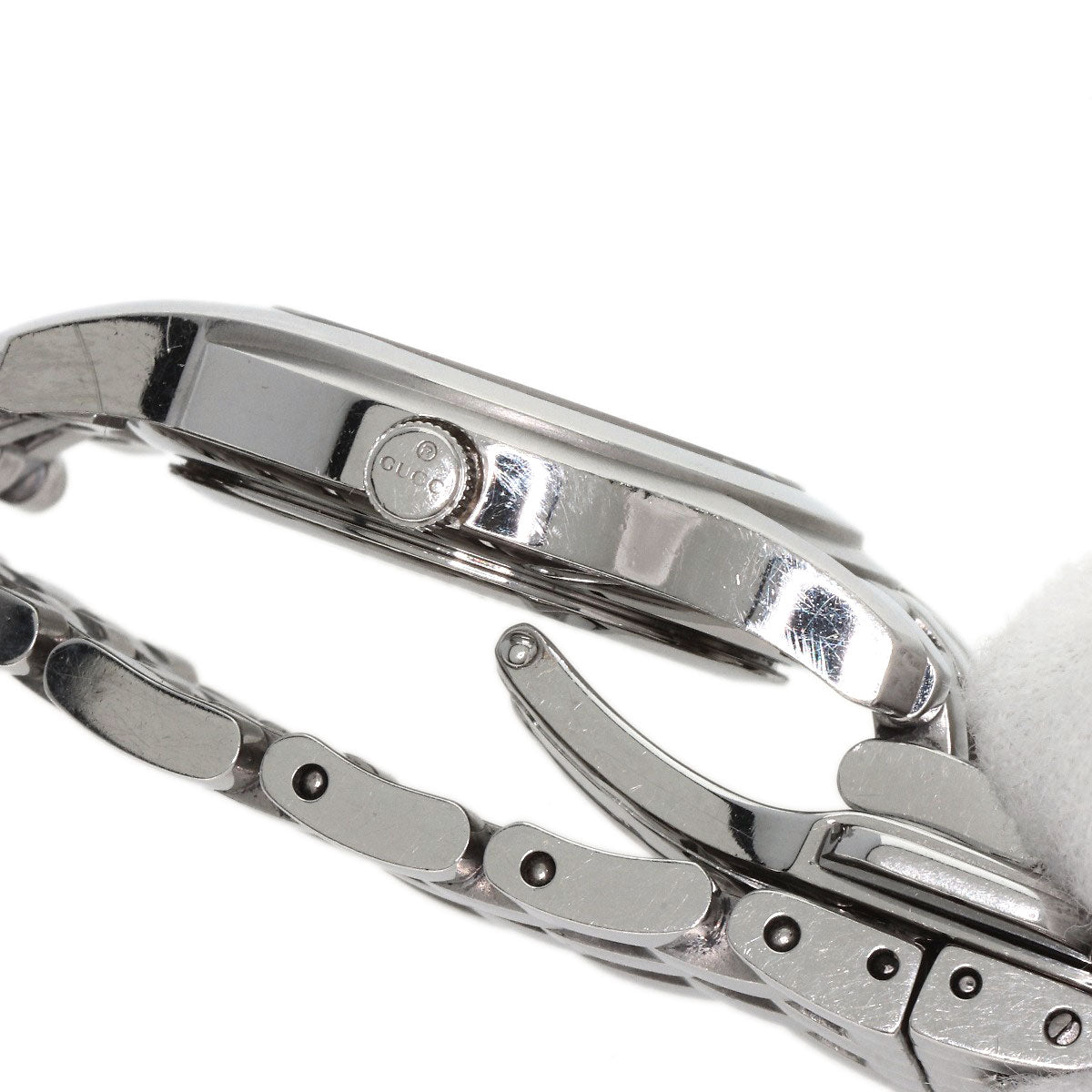GUCCI Watches Quartz 5500L Stainless Steel Silver 11P Diamond black dial