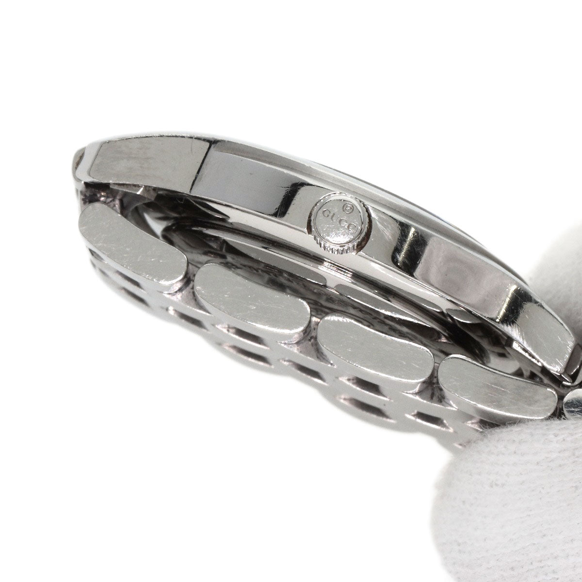 GUCCI Watches Quartz 5500L Stainless Steel Silver 11P Diamond black dial