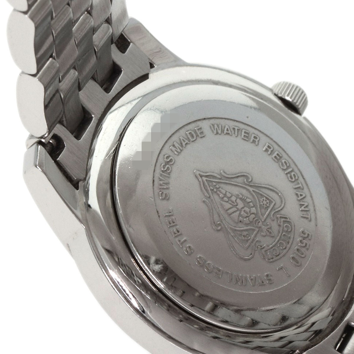 GUCCI Watches Quartz 5500L Stainless Steel Silver 11P Diamond black dial