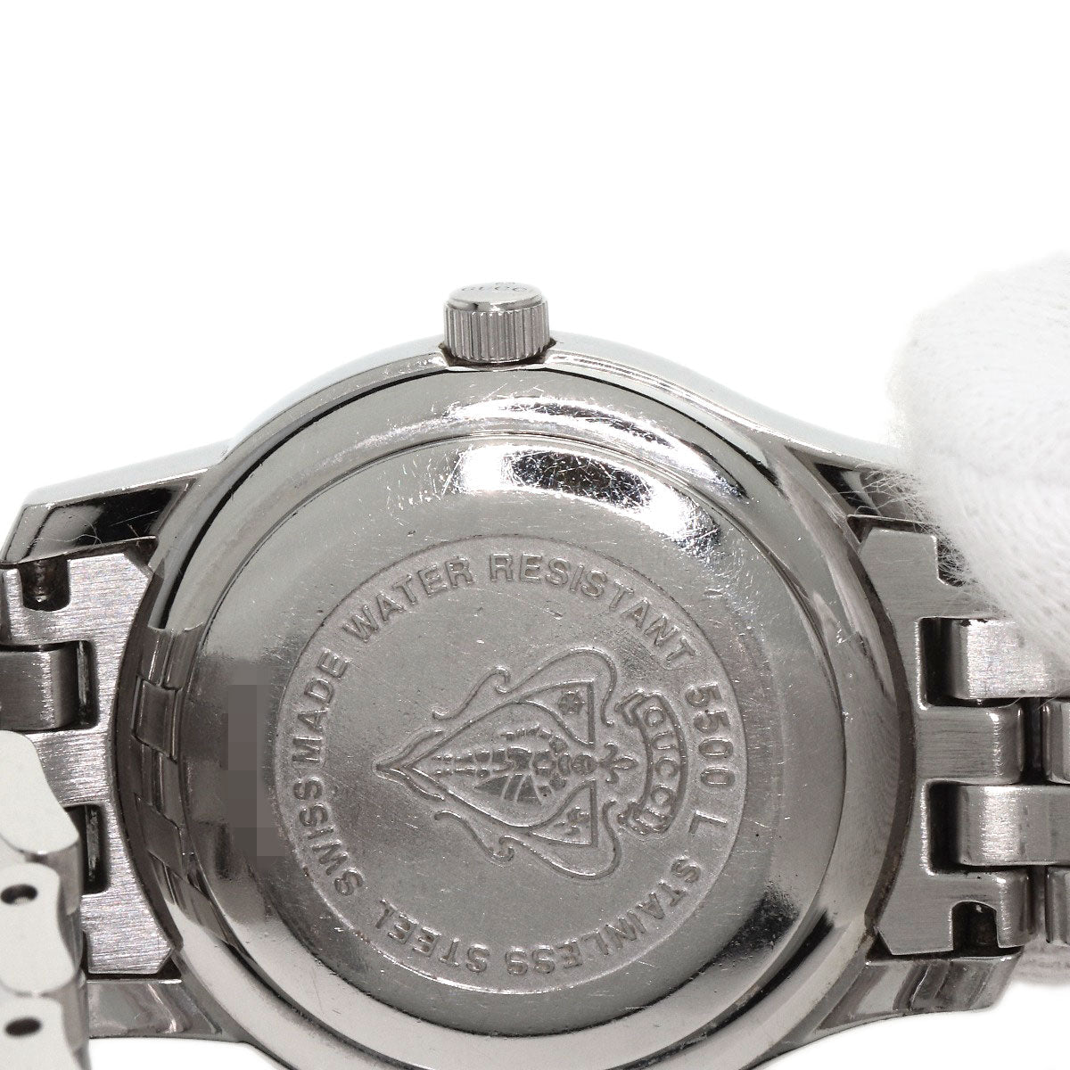 GUCCI Watches Quartz 5500L Stainless Steel Silver 11P Diamond black dial