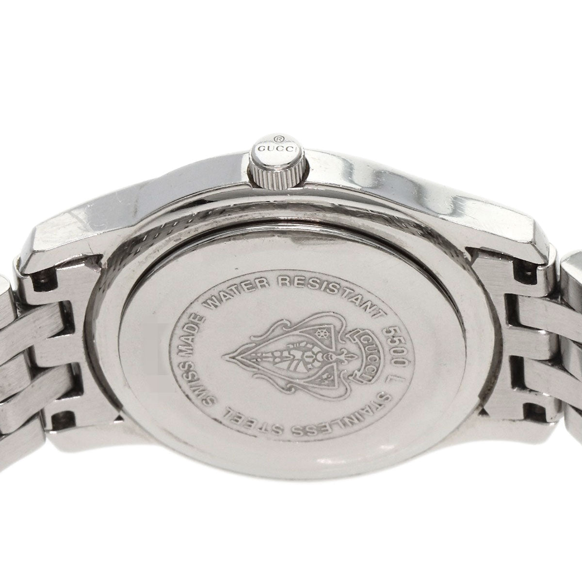 GUCCI Watches Quartz 5500L Stainless Steel Silver 11P Diamond black dial