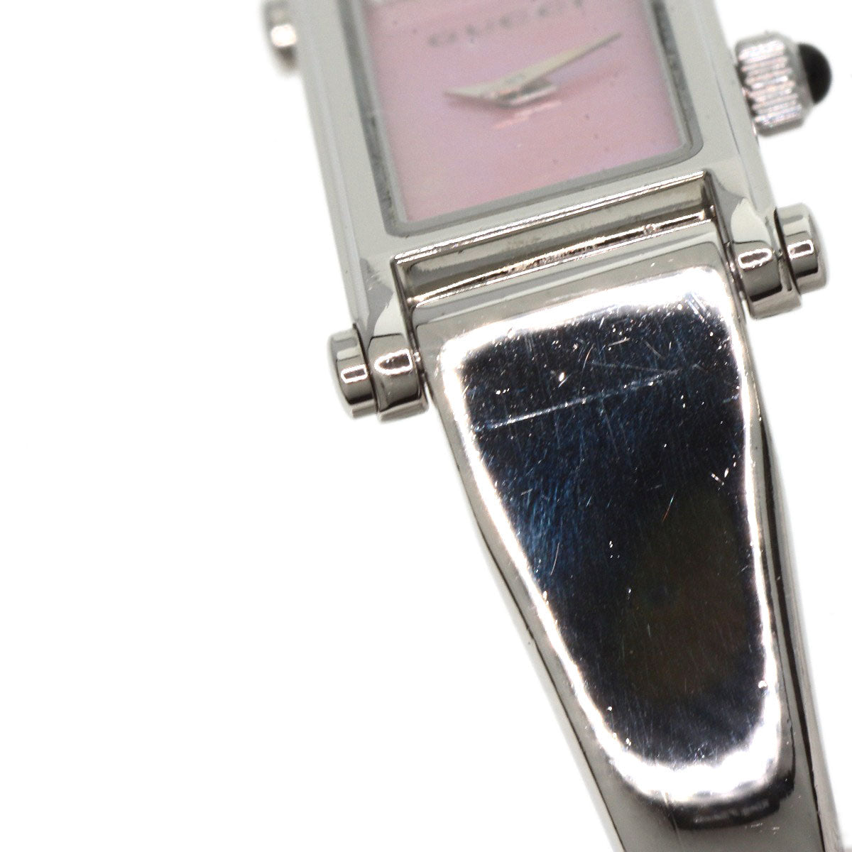 GUCCI Watches Quartz 1500L Stainless Steel Silver Square face Pink shell dial