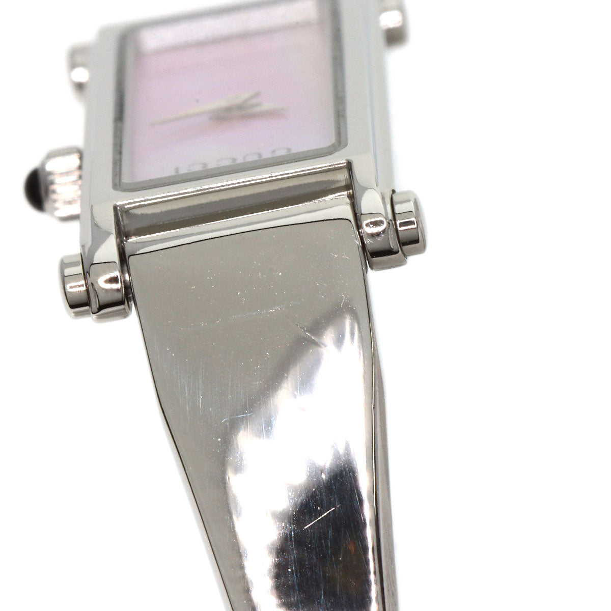 GUCCI Watches Quartz 1500L Stainless Steel Silver Square face Pink shell dial