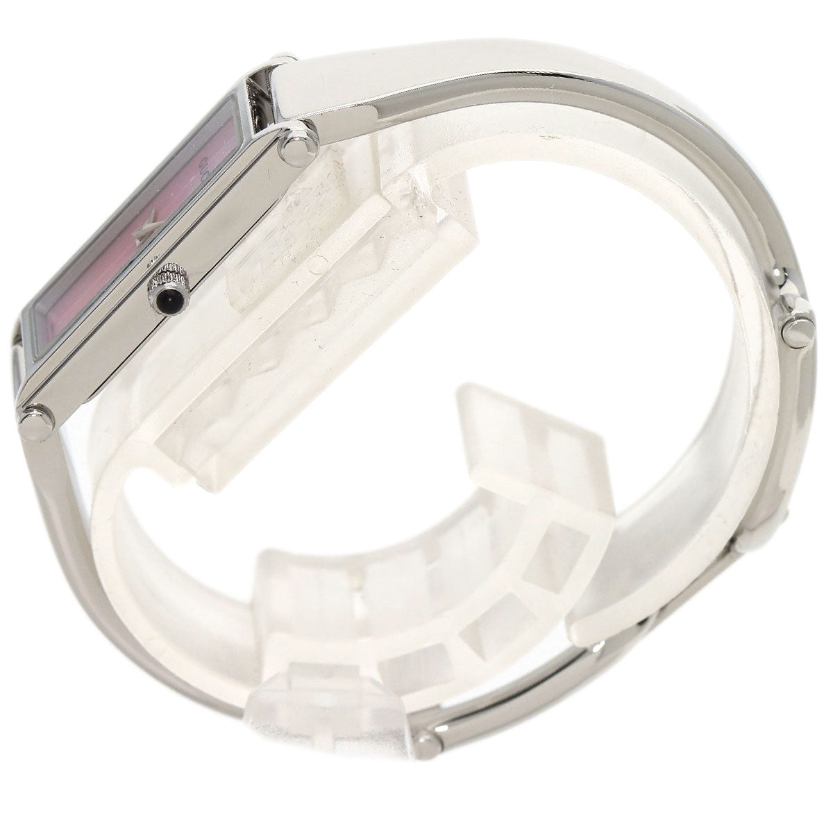 GUCCI Watches Quartz 1500L Stainless Steel Silver Square face Pink shell dial