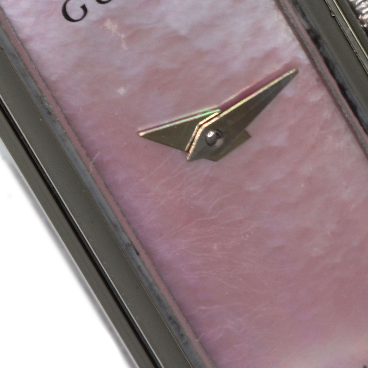 GUCCI Watches Quartz 1500L Stainless Steel Silver Square face Pink shell dial