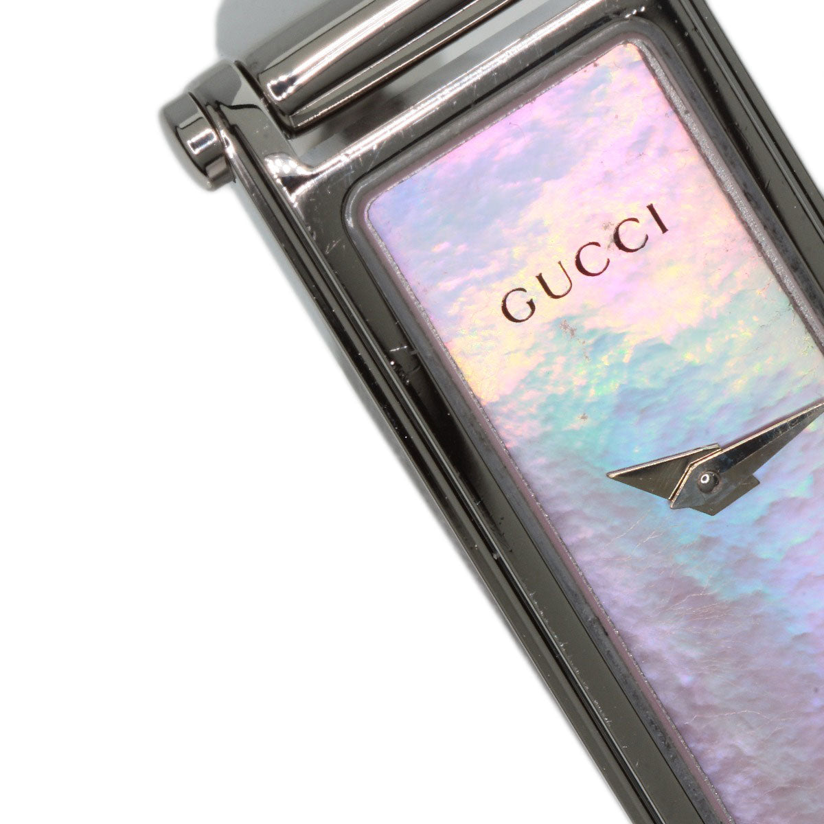 GUCCI Watches Quartz 1500L Stainless Steel Silver Square face Pink shell dial