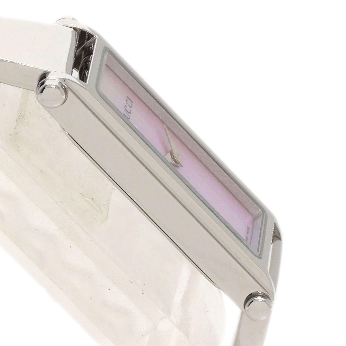 GUCCI Watches Quartz 1500L Stainless Steel Silver Square face Pink shell dial