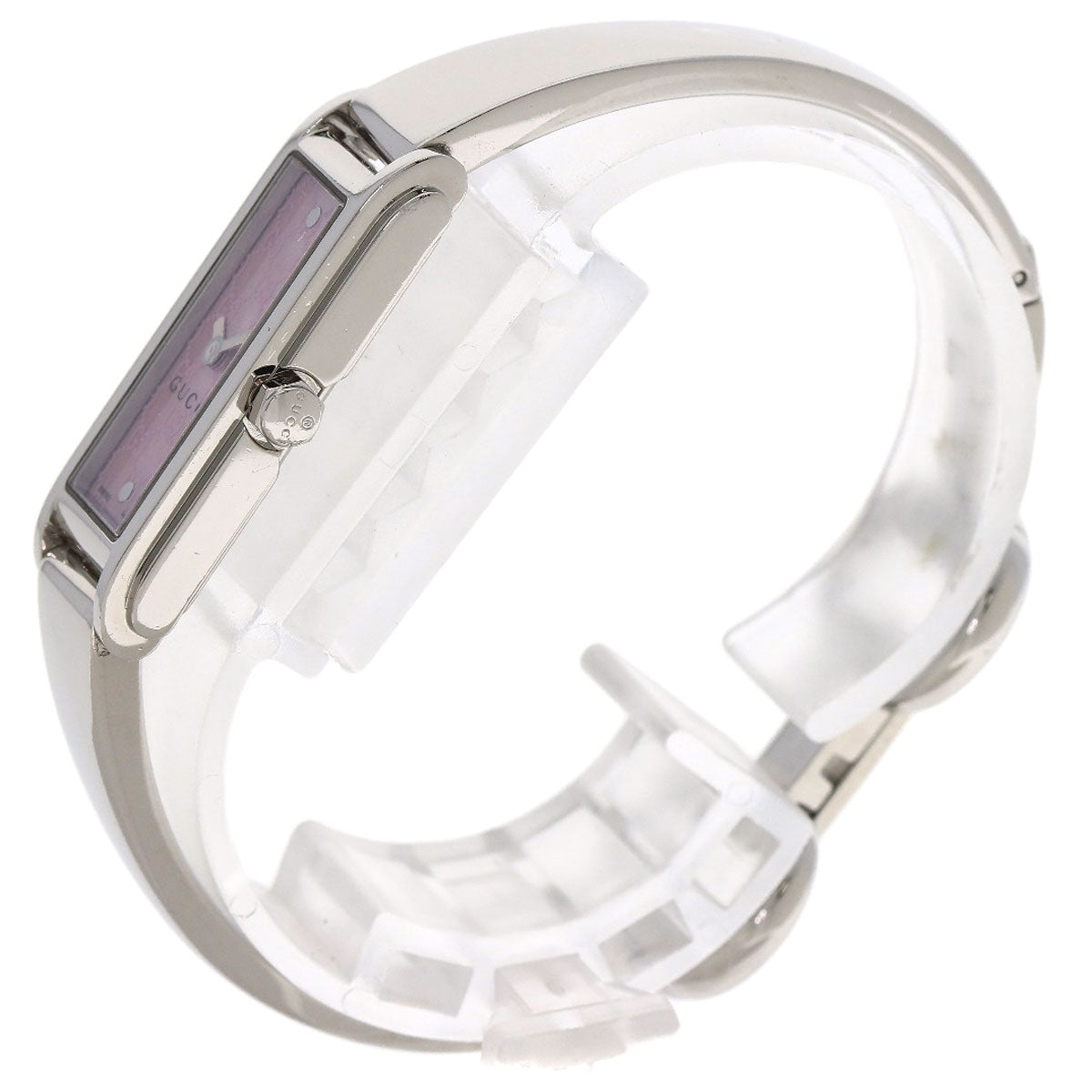 GUCCI Watches Quartz 109 Stainless Steel , Stainless Steel Silver GG square face Pink shell dial Women Used