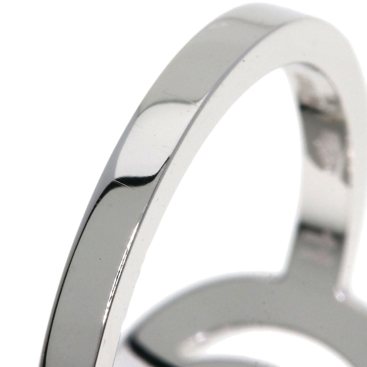 GUCCI Ring K18WG Silver GG logo  #11