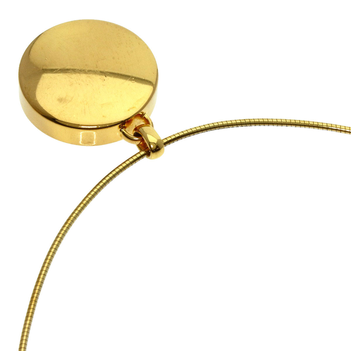 HERMES Necklace Gold Plated gold Lotus flower