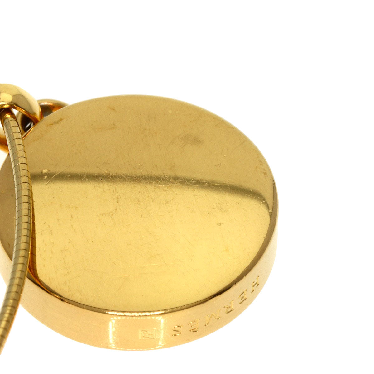 HERMES Necklace Gold Plated gold Lotus flower