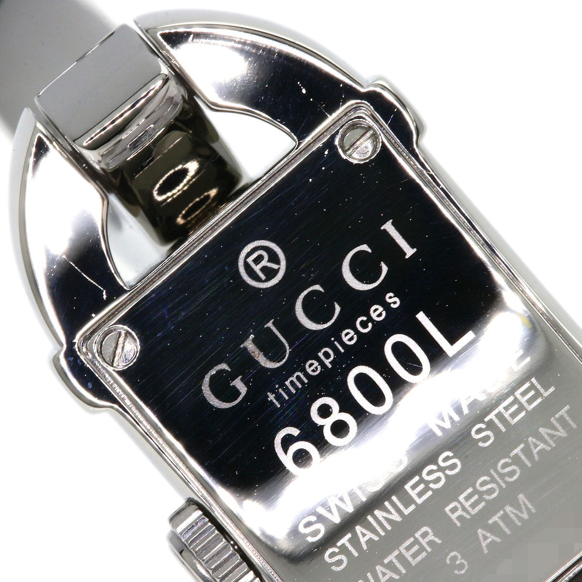 GUCCI Watches Quartz 6800L Stainless Steel Silver Square face shell dial