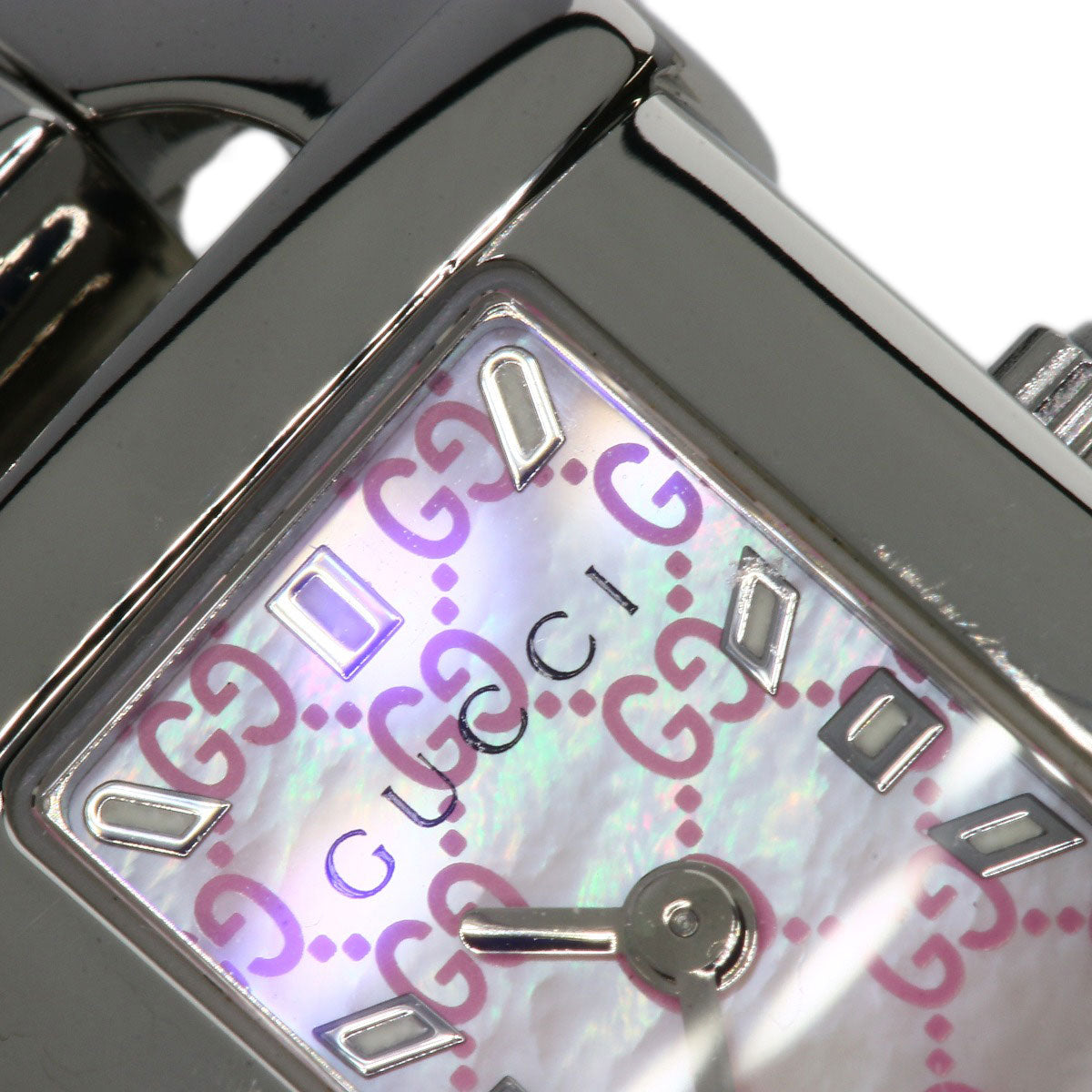 GUCCI Watches Quartz 6800L Stainless Steel Silver Square face shell dial