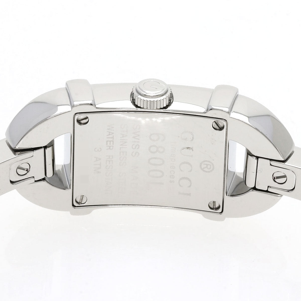 GUCCI Watches Quartz 6800L Stainless Steel Silver Square face shell dial