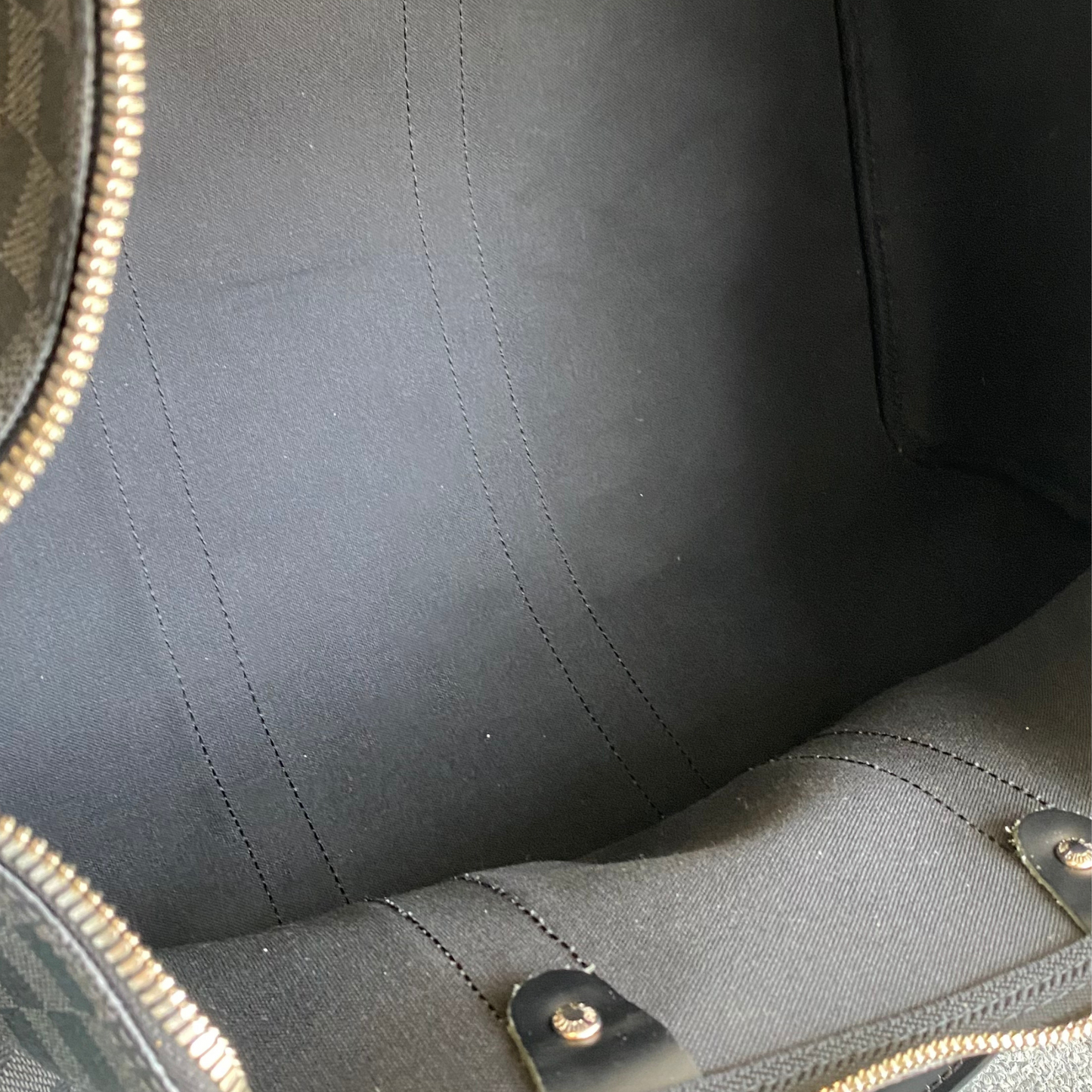 Louis Vuitton Black Canvas Keepall Bandouliere 45 travel bag