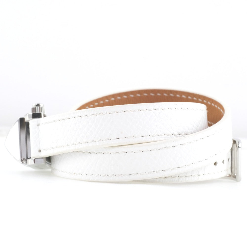 HERMES Watches Quartz ME2.112 Stainless Steel , Leather White Triple Tour Medor Rock White dial Women Used
