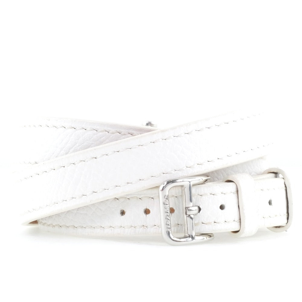 HERMES Watches Quartz ME2.112 Stainless Steel , Leather White Triple Tour Medor Rock White dial Women Used