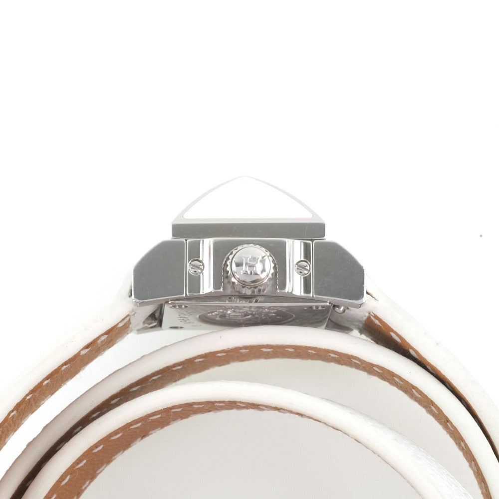 HERMES Watches Quartz ME2.112 Stainless Steel , Leather White Triple Tour Medor Rock White dial Women Used