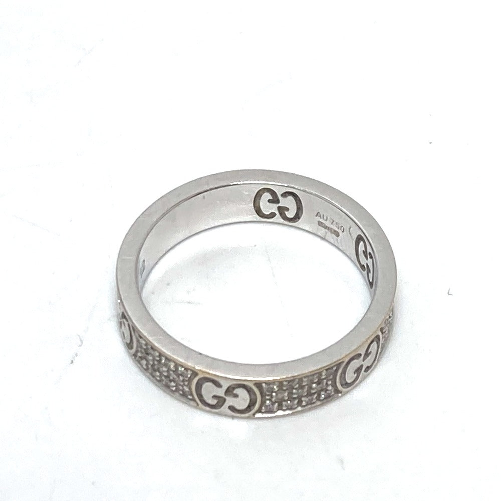 GUCCI Ring K18WG Silver Diamond Icon Stardust 12