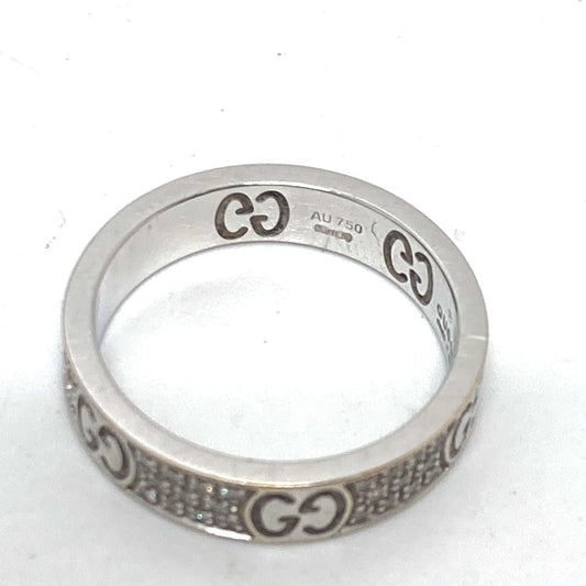 GUCCI Ring K18WG Silver Diamond Icon Stardust 12