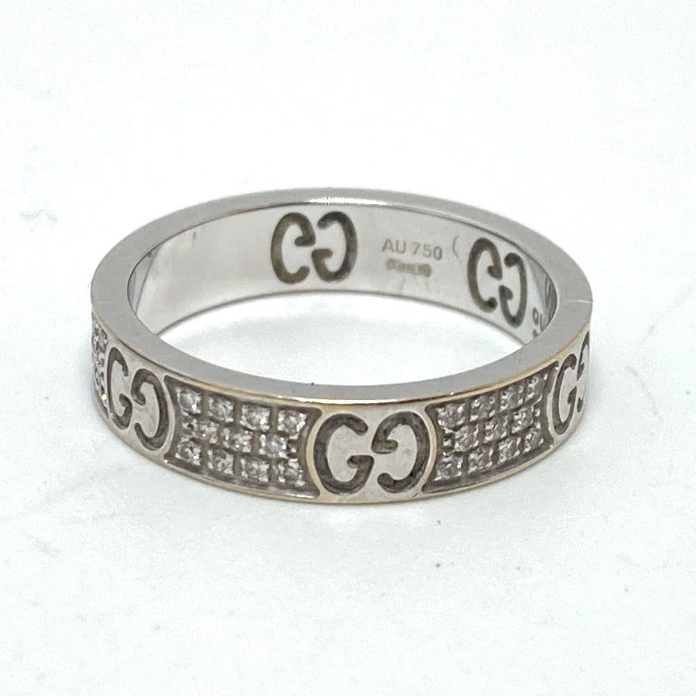 GUCCI Ring K18WG Silver Diamond Icon Stardust 12