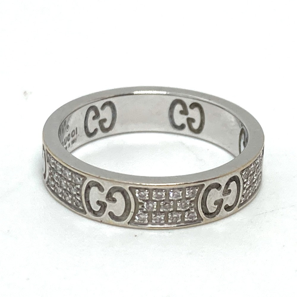 GUCCI Ring K18WG Silver Diamond Icon Stardust 12