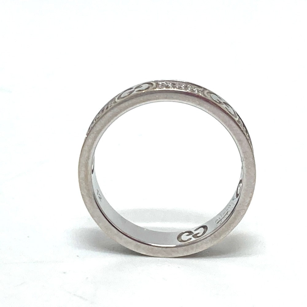 GUCCI Ring K18WG Silver Diamond Icon Stardust 12