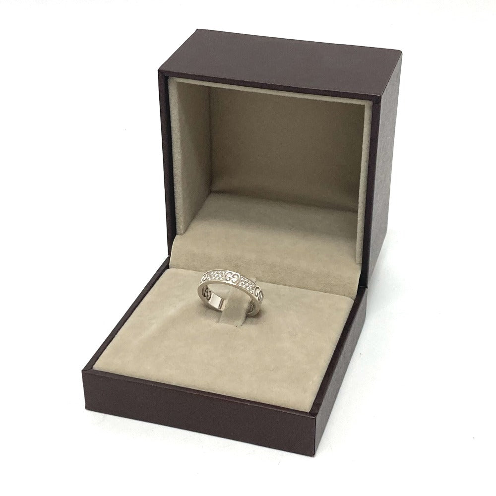 GUCCI Ring K18WG Silver Diamond Icon Stardust 12