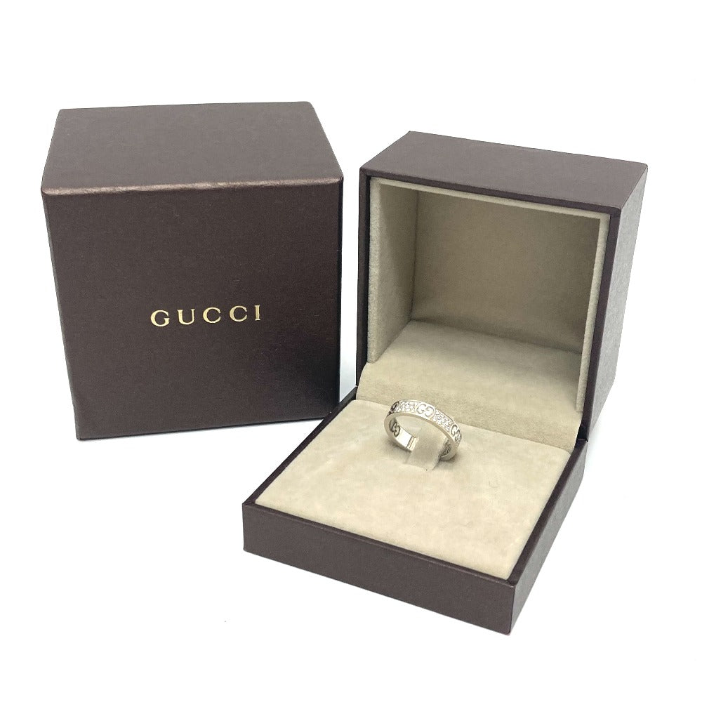 GUCCI Ring K18WG Silver Diamond Icon Stardust 12