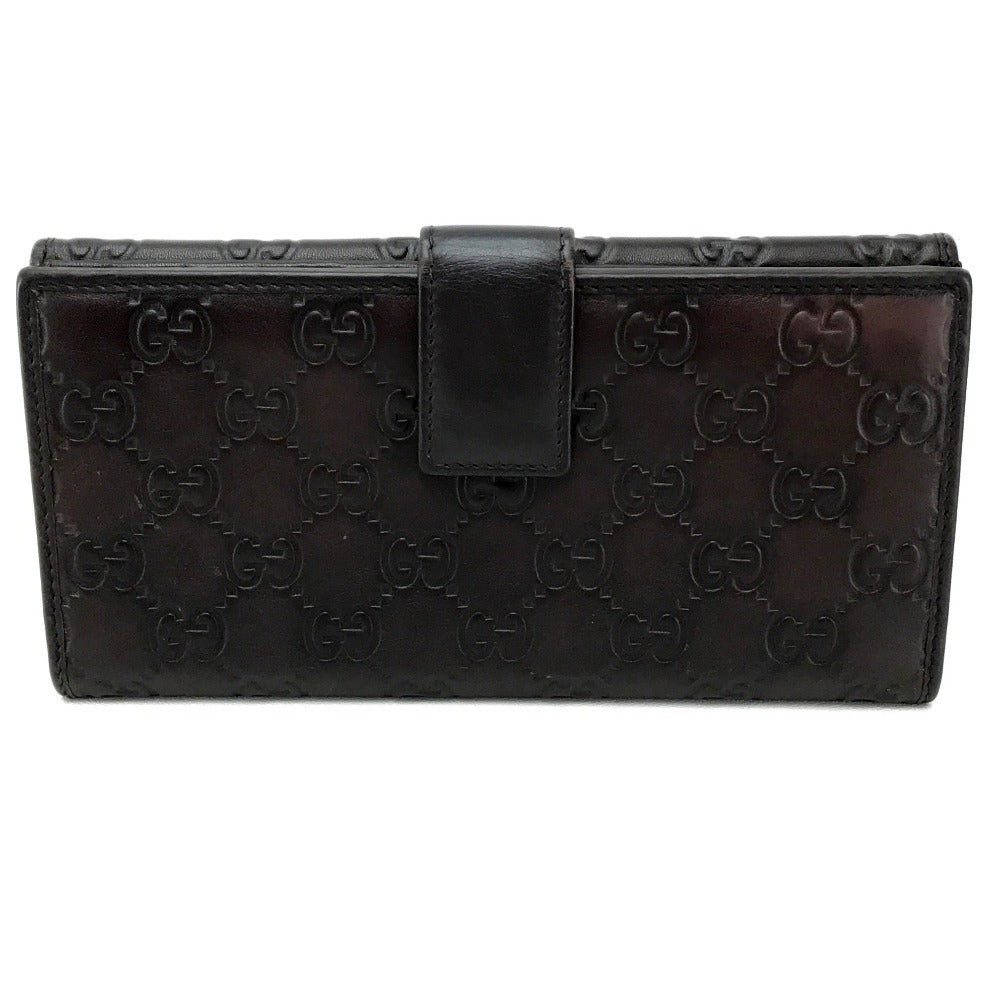 GUCCI Long Wallet Purse 256933 Sima leather Dark brown Guccisima MAYFAIR Women Used
