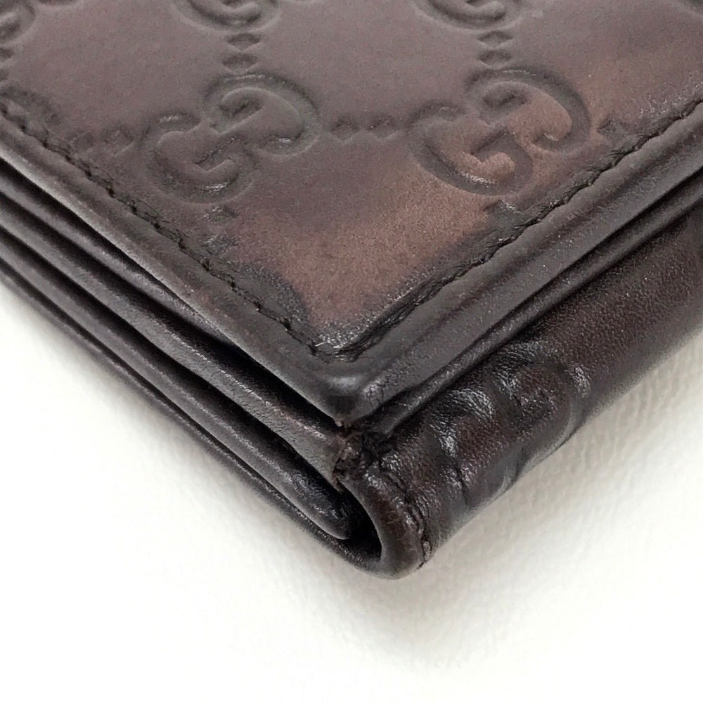 GUCCI Long Wallet Purse 256933 Sima leather Dark brown Guccisima MAYFAIR Women Used
