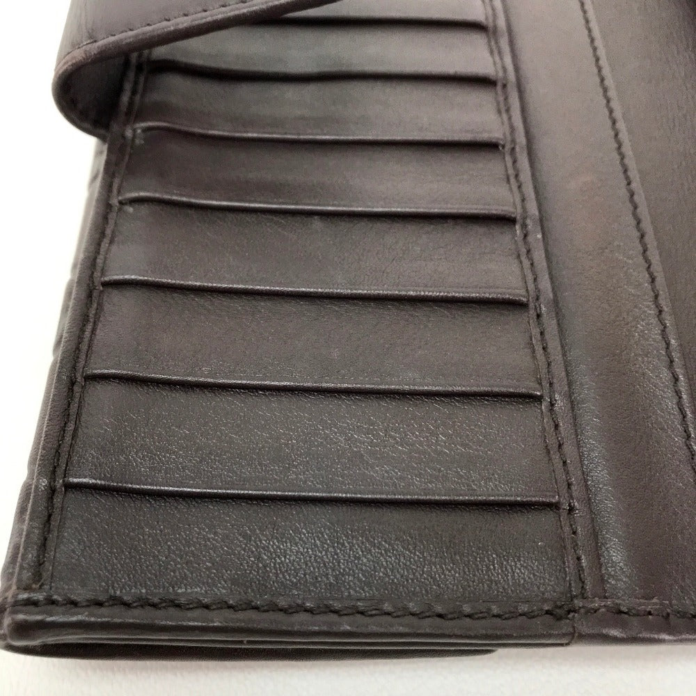 GUCCI Long Wallet Purse 256933 Sima leather Dark brown Guccisima MAYFAIR Women Used