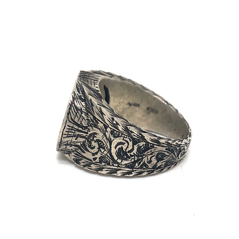 GUCCI Ring AG925 Silver Interlocking G 11