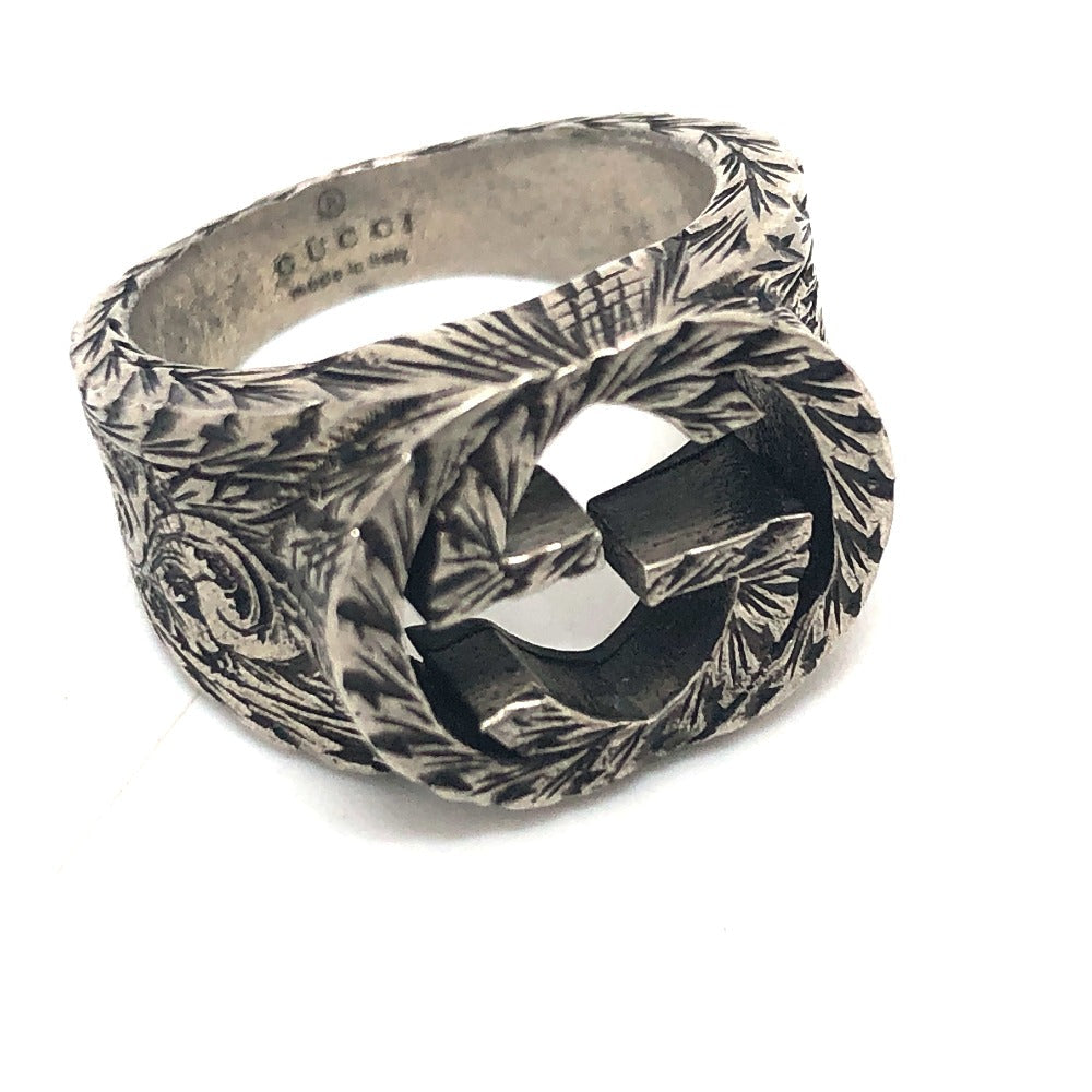 GUCCI Ring AG925 Silver Interlocking G 11