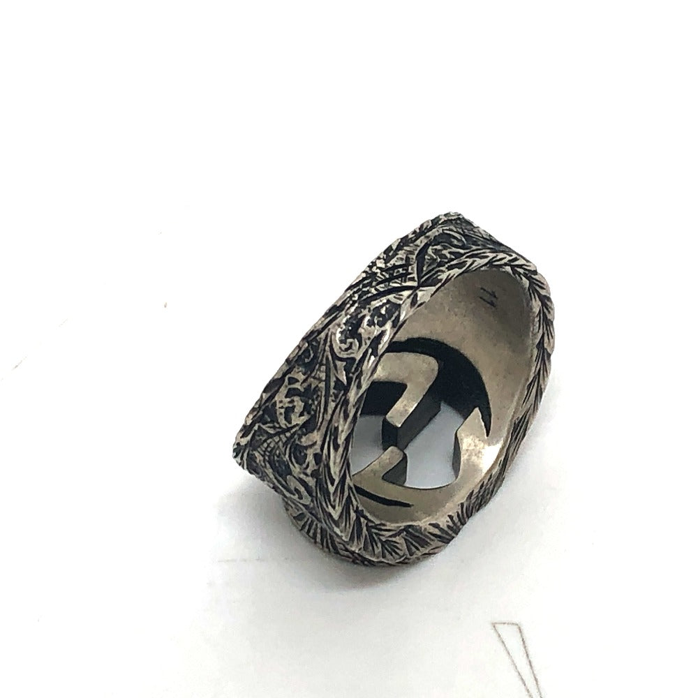 GUCCI Ring AG925 Silver Interlocking G 11