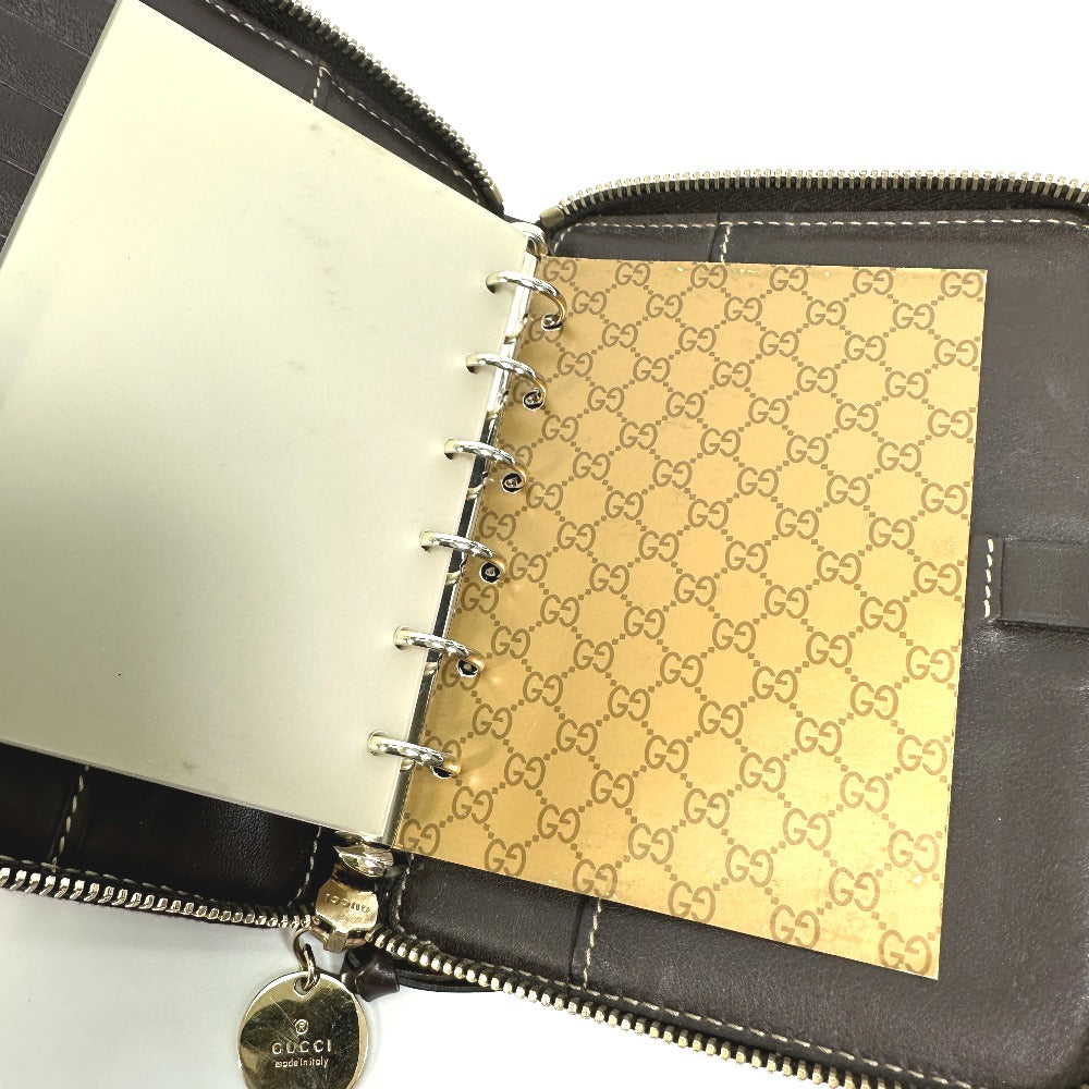 GUCCI Notebook cover 233152 GG canvas / leather Brown GG Gutchori Chihuahua