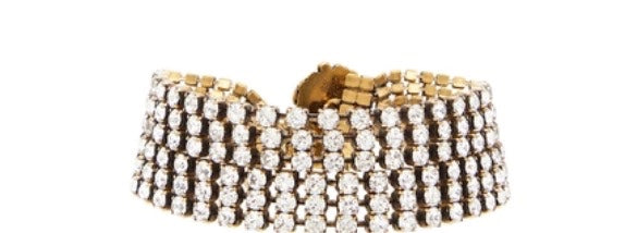 Gucci Crystal Lion Head Bracelet